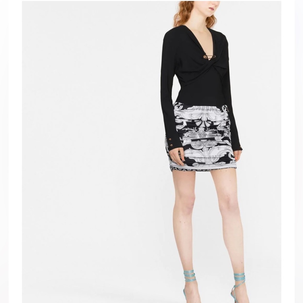 Versace mini skirt silver Barouqe